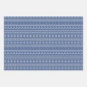 Weihnachten Rudolph Snowflake Blue Green Red Holid Geschenkpapier Set (Vorderseite 2)