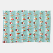 Weihnachten, Rudolph und Snowman Geschirrtuch (Horizontal)