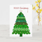 Weihnachten, Ruffeln in Mustern, Dekorationen Karte (Gelbe Blume)