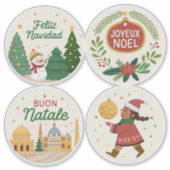 Weihnachten rund um das World Sticker Set feiern (Vorderseite)