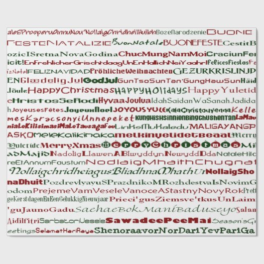 Weihnachten rund um das World TextDesign-Papier Geschenkpapier (Flach)