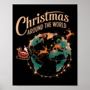 Weihnachten rund um die Welt Der sonnige Weihnacht Poster