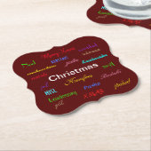 Weihnachten rund um die Welt Moderne rote Klammer Untersetzer (angewinkelt)