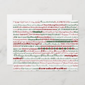 Weihnachten rund um die World Text Design Einladun Einladung (Vorne/Hinten)