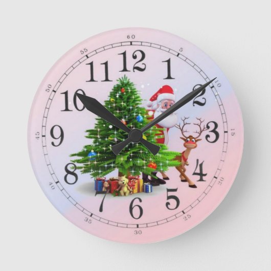 Weihnachten Runde Wanduhr (Vorderseite)