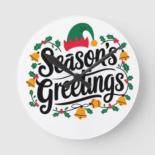 Weihnachten Runde Wanduhr (Vorderseite)