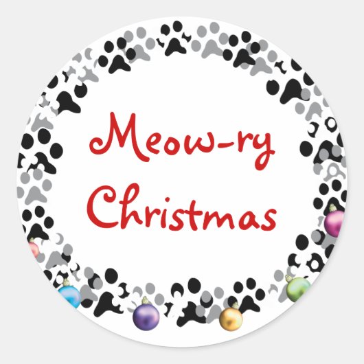 Weihnachten Runder Aufkleber (Vorderseite)