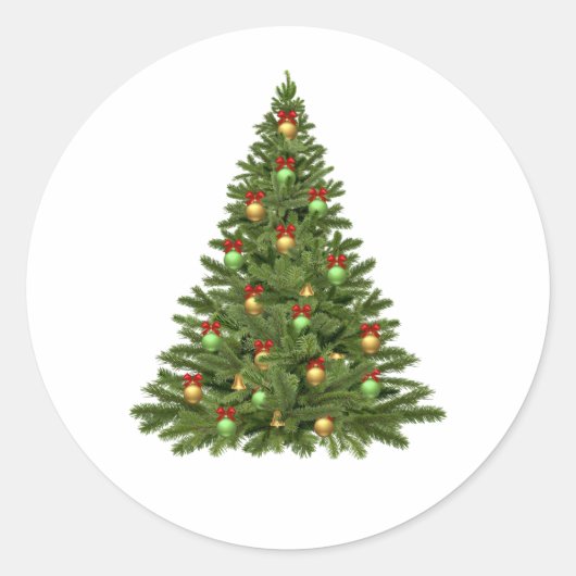 Weihnachten Runder Aufkleber (Vorderseite)