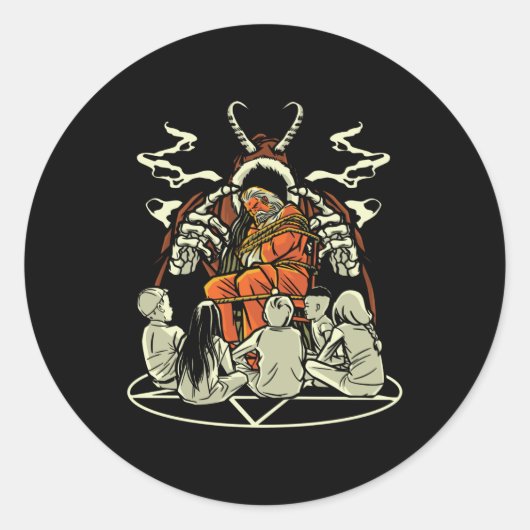 Weihnachten Runder Aufkleber (Vorderseite)