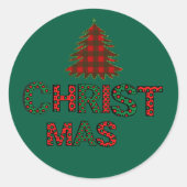 Weihnachten Runder Aufkleber (Vorderseite)