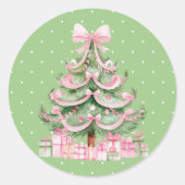Weihnachten runder aufkleber (Vorderseite)