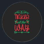 Weihnachten Runder Aufkleber<br><div class="desc">Weihnachten</div>