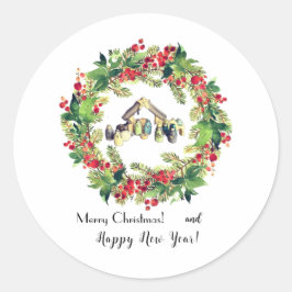 Weihnachten! Runder Aufkleber