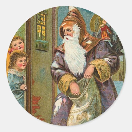 Weihnachten Runder Aufkleber (Vorderseite)