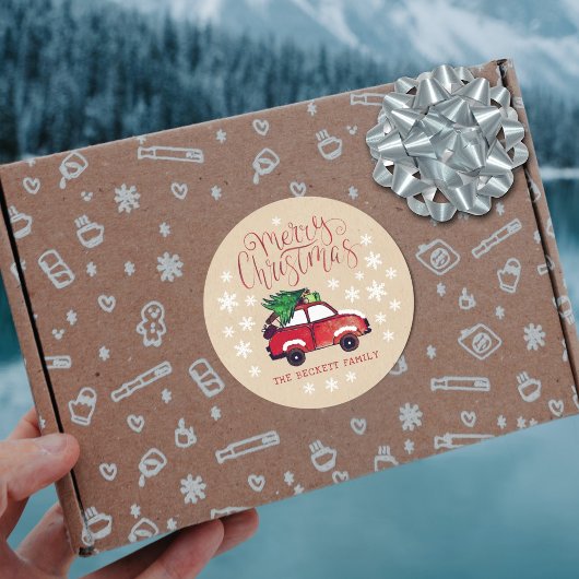 Weihnachten Runder Aufkleber