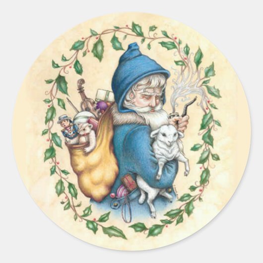Weihnachten Runder Aufkleber (Vorderseite)