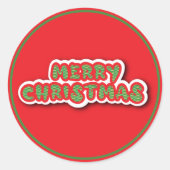 Weihnachten Runder Aufkleber (Vorderseite)