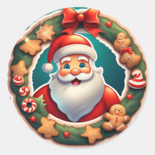 Weihnachten Runder Aufkleber