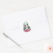 Weihnachten Runder Aufkleber (Umschlag)