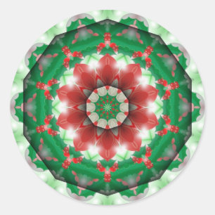 Weihnachten Runder Aufkleber