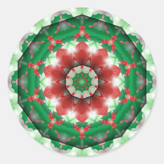 Weihnachten Runder Aufkleber (Vorderseite)