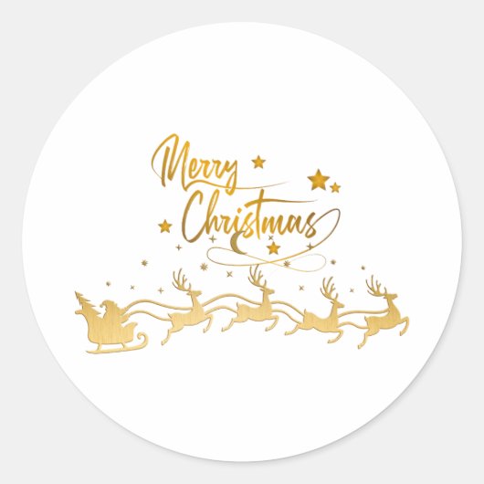 Weihnachten Runder Aufkleber (Vorderseite)