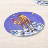 Weihnachten Runder Pappuntersetzer (Angewinkelt)