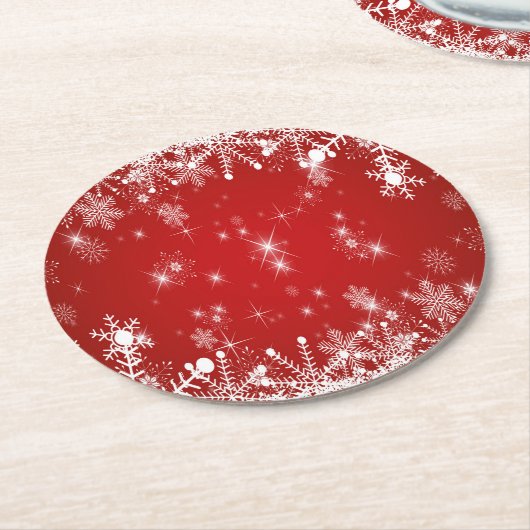 Weihnachten Runder Pappuntersetzer (Angewinkelt)