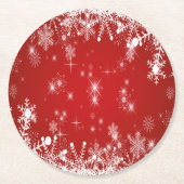 Weihnachten Runder Pappuntersetzer (Vorderseite)