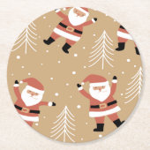 Weihnachten Runder Pappuntersetzer (Vorderseite)