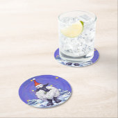 Weihnachten Runder Pappuntersetzer (Vor Ort)