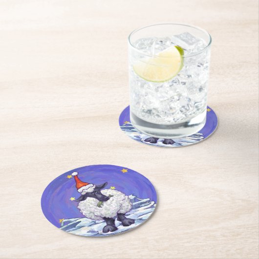 Weihnachten Runder Pappuntersetzer (Vor Ort)