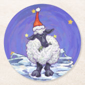 Weihnachten Runder Pappuntersetzer (Vorderseite)