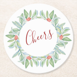 Weihnachten Runder Pappuntersetzer