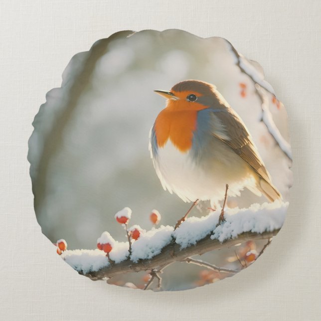 Weihnachten Rundes Kissen (Vorderseite)