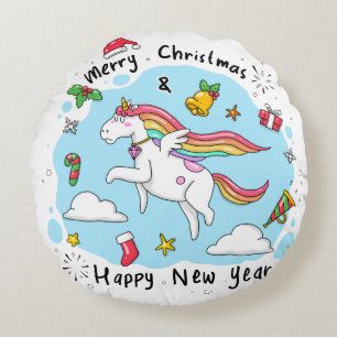 Weihnachten Rundes Kissen
