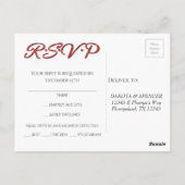 Weihnachten Rustic Boho Floral Burgundy UAWG Entre Postkarte (Rückseite)