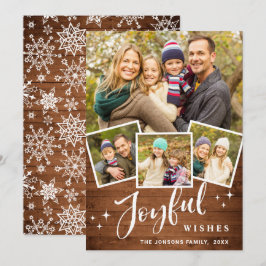 Weihnachten Rustic Brown Boho Wood 4 FOTO Gruß