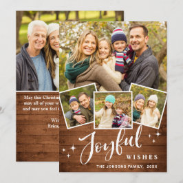 Weihnachten Rustic Brown Boho Wood 5 FOTO Gruß