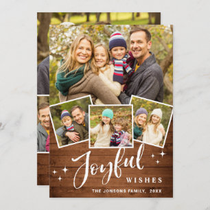 Weihnachten Rustic Brown Boho Wood 7 FOTO Gruß