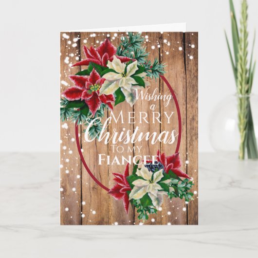 Weihnachten Rustic Poinsettia Floral (Vorderseite)