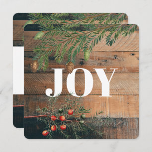 Weihnachten Rustic Wood Jood Weihnachtskarte