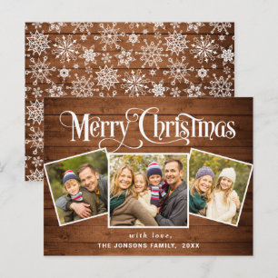 Weihnachten Rustikal 3 FOTO Grußkarte Feiertagskar Postkarte