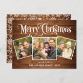 Weihnachten Rustikal 3 FOTO Grußkarte Postkarte (Vorne/Hinten)