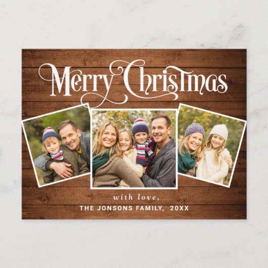 Weihnachten Rustikal 3 FOTO Grußkarte Postkarte (Vorderseite)