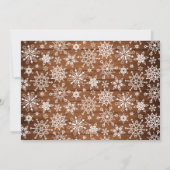 Weihnachten Rustikal Brown Wood 3 FOTO Gruß (Rückseite)