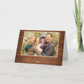 Weihnachten Rustikal Brown Wood 4 FOTO Gruß Boho (Rückseite)