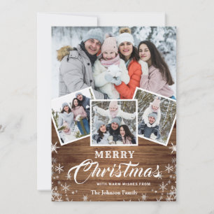 Weihnachten Rustikal Holz 4 FOTO Grußkarte