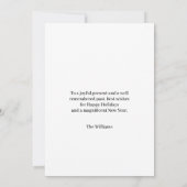 Weihnachten rustikal schick Aquarellvogel Merry Einladung (Rückseite)