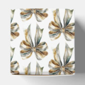 Weihnachten Rustikal White Green Gold Bow Geschenkschachtel (Oben)